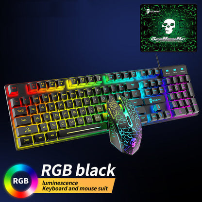Mechanical RGB Gaming Keyboard and Mouse & Mousepad