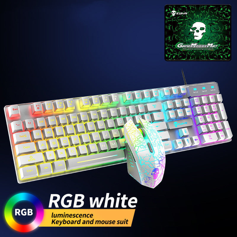 Mechanical RGB Gaming Keyboard and Mouse & Mousepad