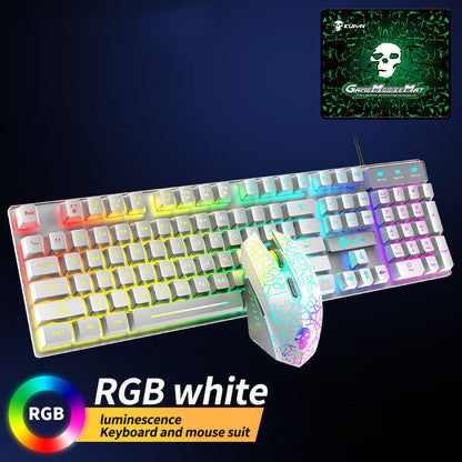 Mechanical RGB Gaming Keyboard and Mouse & Mousepad