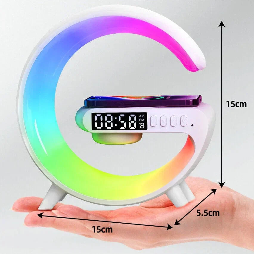 G-Shaped 5 in 1 Night Lamp Wireless Charger Bluetooth Speaker