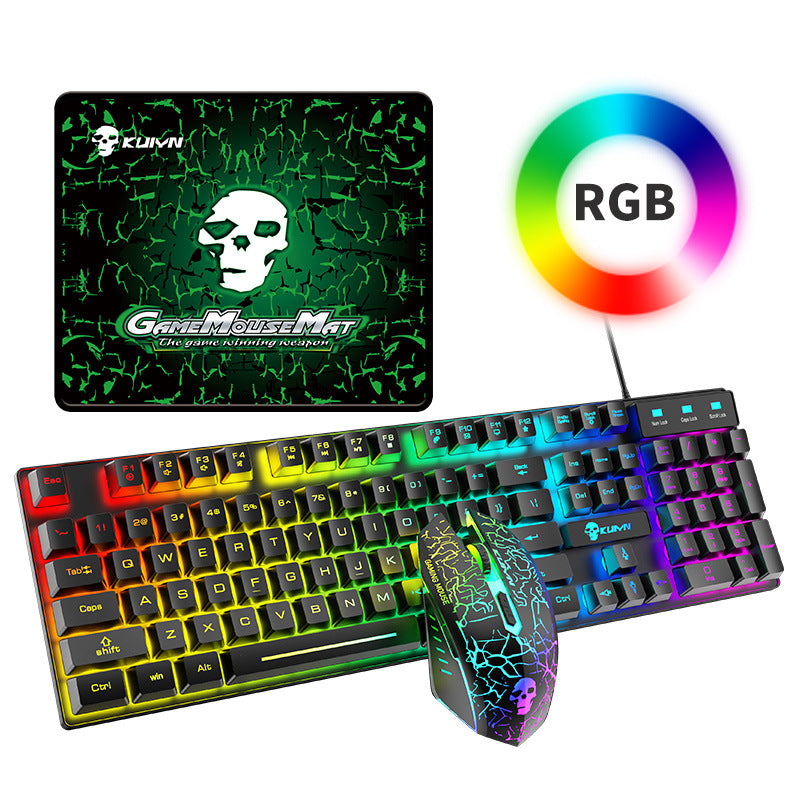 Mechanical RGB Gaming Keyboard and Mouse & Mousepad