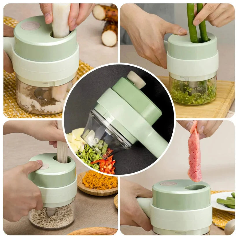 BEST 3 in 1 Electric Rechargeable Handheld Food Chopper Crusher