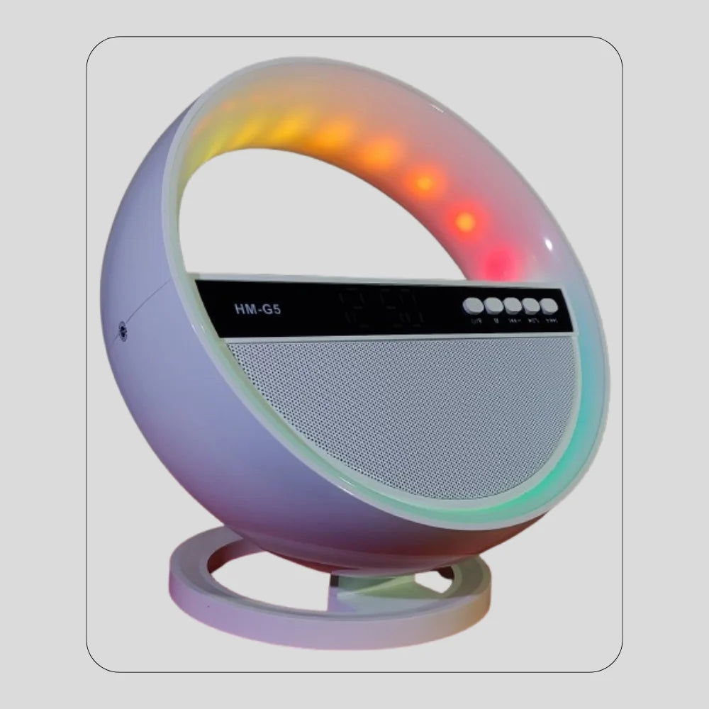 (50% OFF) NEW Gadget - Bluetooth Speaker - Watch & Mobile Wireless Charger - RGB Lighting - Clock & Alarm Table Lamp