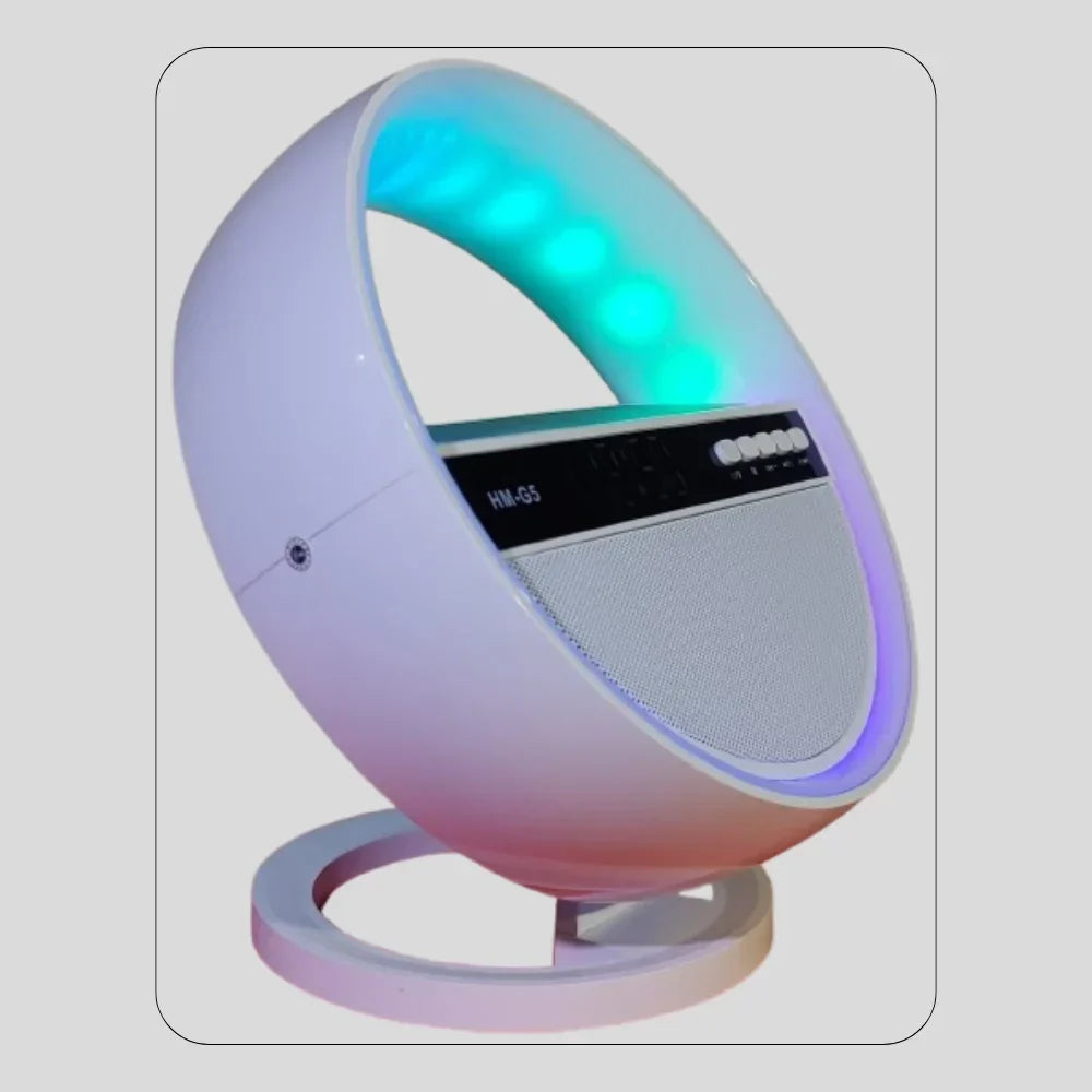 (50% OFF) NEW Gadget - Bluetooth Speaker - Watch & Mobile Wireless Charger - RGB Lighting - Clock & Alarm Table Lamp