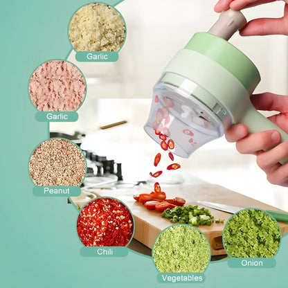 BEST 3 in 1 Electric Rechargeable Handheld Food Chopper Crusher