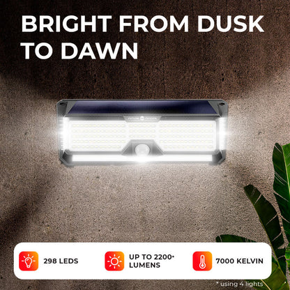 Solar LED Lights 1H 298 Pack of 2