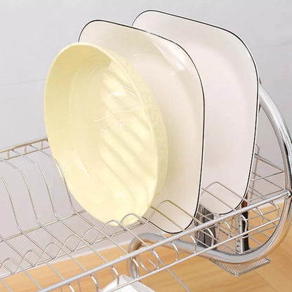 S-Shape Double Decker Style Dish Rack Kitchen Organizer