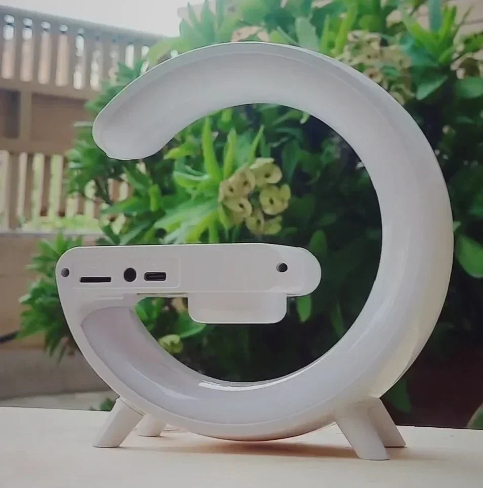 G-Shaped 5 in 1 Night Lamp Wireless Charger Bluetooth Speaker