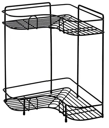 Creative 2-tier Corner Bathroom and Kitchen Rack