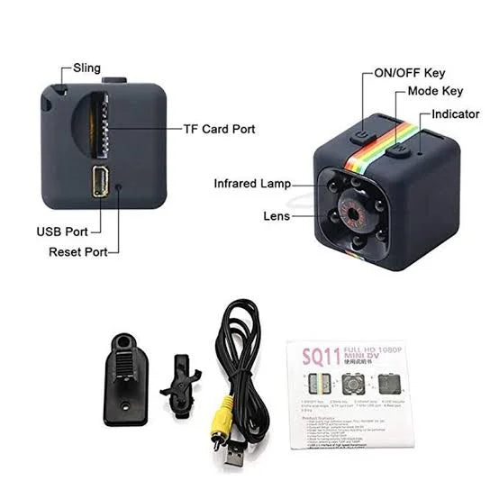 SQ11 Mini Camera Night Vision Motion Detection - Webcam